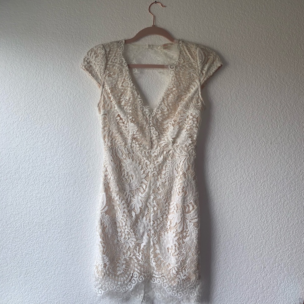 white lace dress